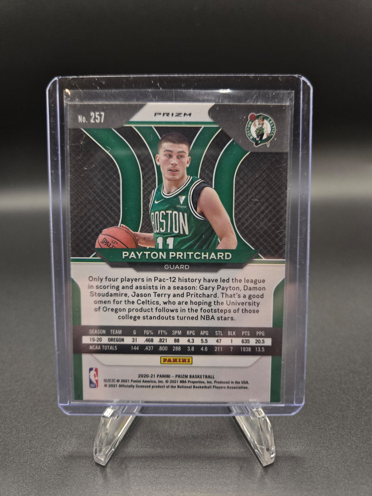 2020-21 Panini Prizm #257 Payton Pritchard Ruby Wave Prizm Card