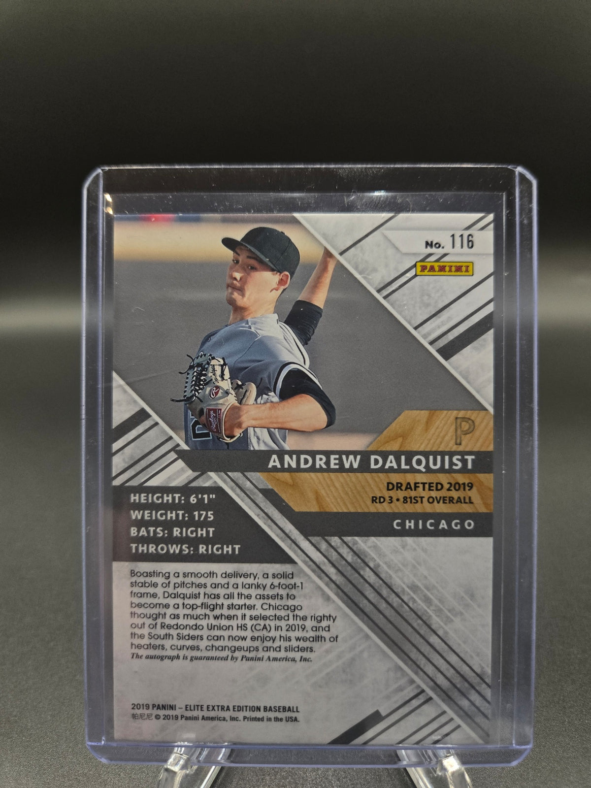 2019 Panini Elite Extra Edition #116 Andrew Dalquist Autographs Card