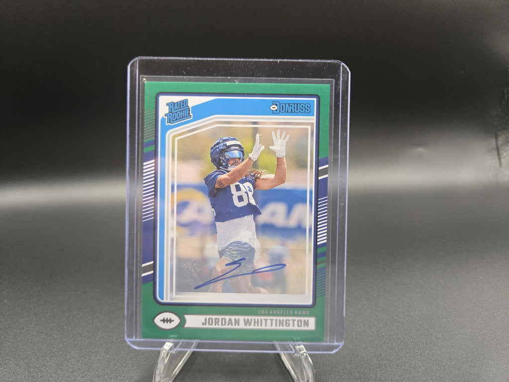 2024 Panini Donruss Rated Rookie Jordan Whittington- Green Press Proof Auto