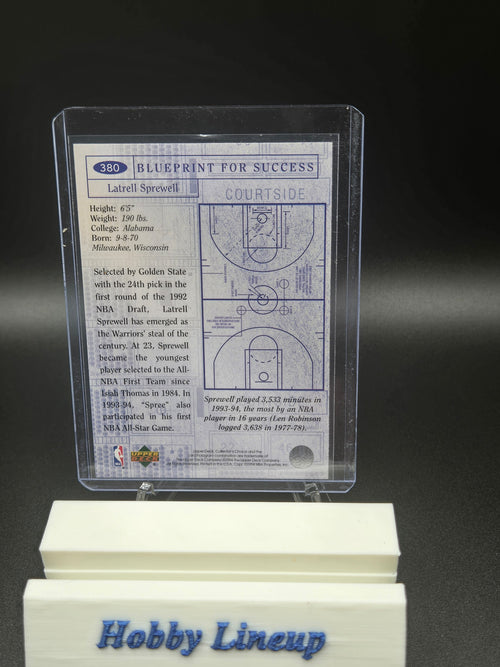 1994-95 Collector's Choice #380 Latrell Sprewell Blueprint card
