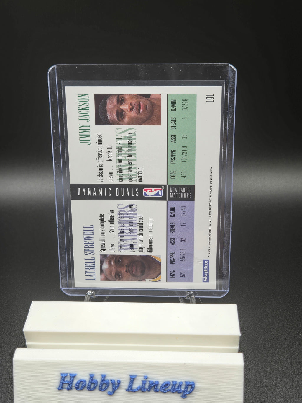 1994-95 SkyBox Premium #191 Latrell Sprewell/Jim Jackson Dynamic Dual Card