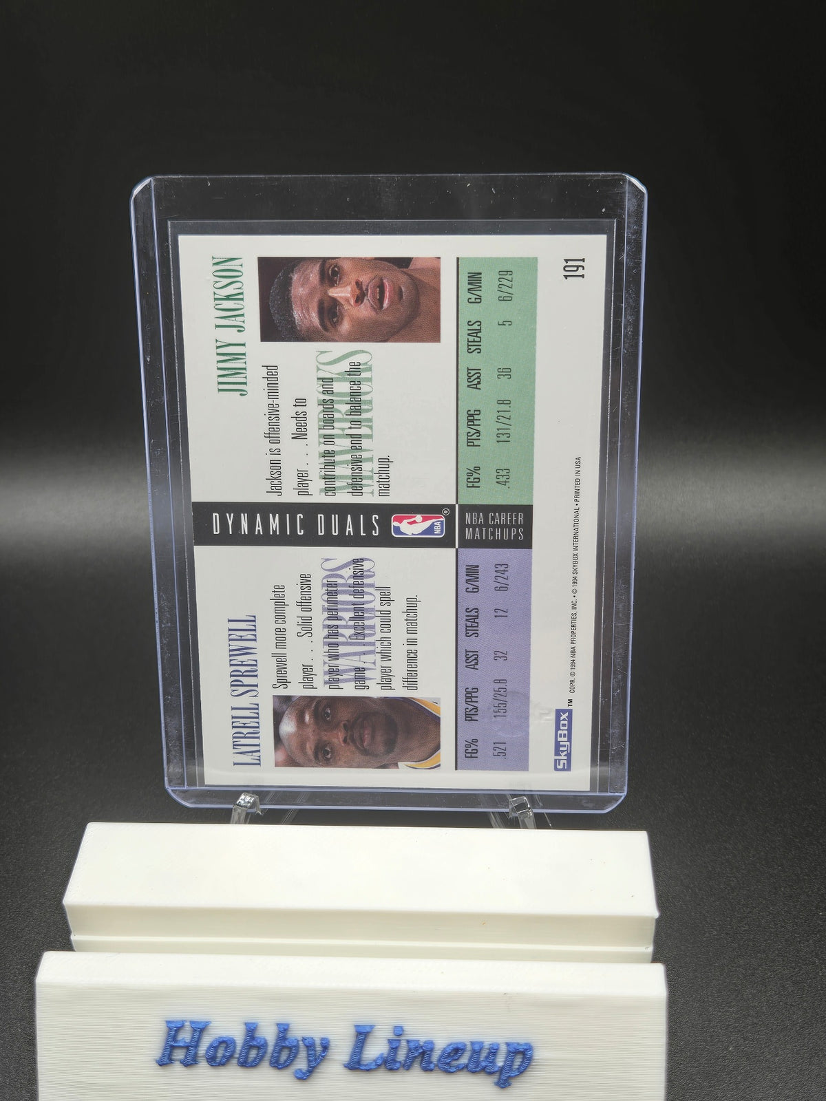 1994-95 SkyBox Premium #191 Latrell Sprewell/Jim Jackson Dynamic Dual Card
