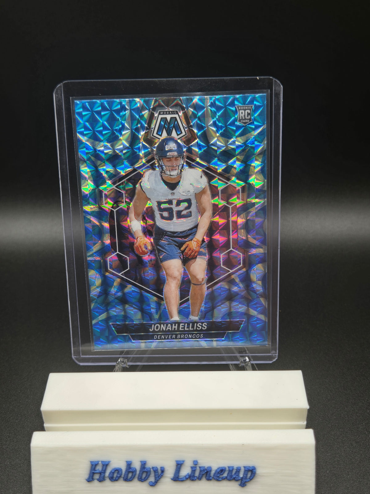 2024 Panini Mosaic #364 Jonah Elliss Reactive Blue Rookie Card