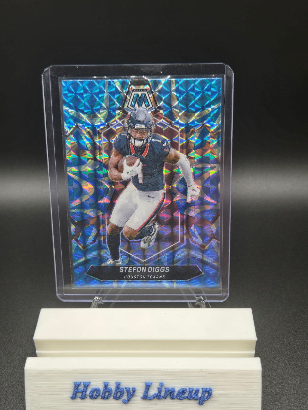 2024 Panini Mosaic #87 Stefon Diggs Mosaic Reactive Blue Card