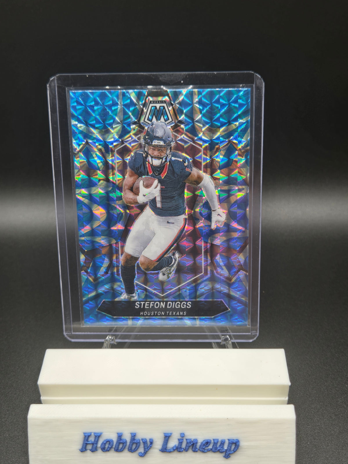 2024 Panini Mosaic #87 Stefon Diggs Mosaic Reactive Blue Card