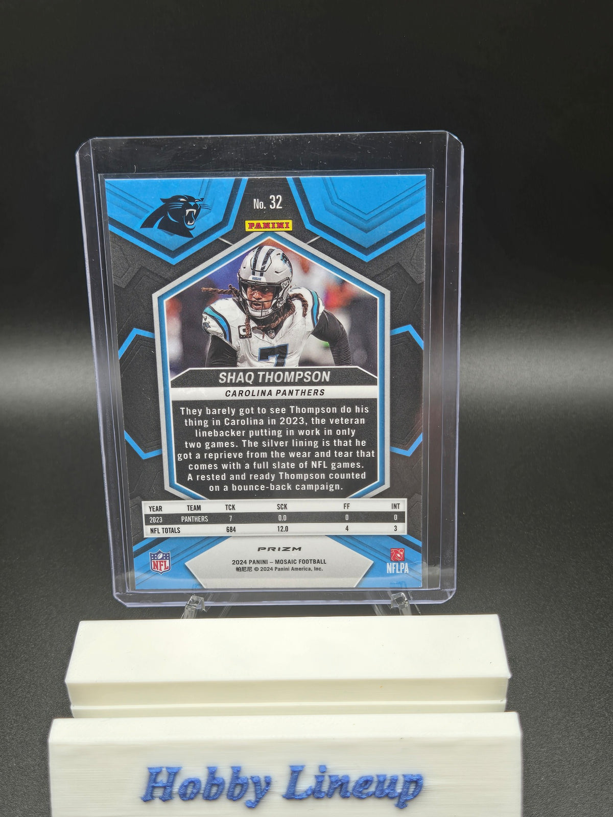 2024 Panini Mosaic #32 Shaq Thompson Mosaic Reactive Silver Card SKU# 260824FB