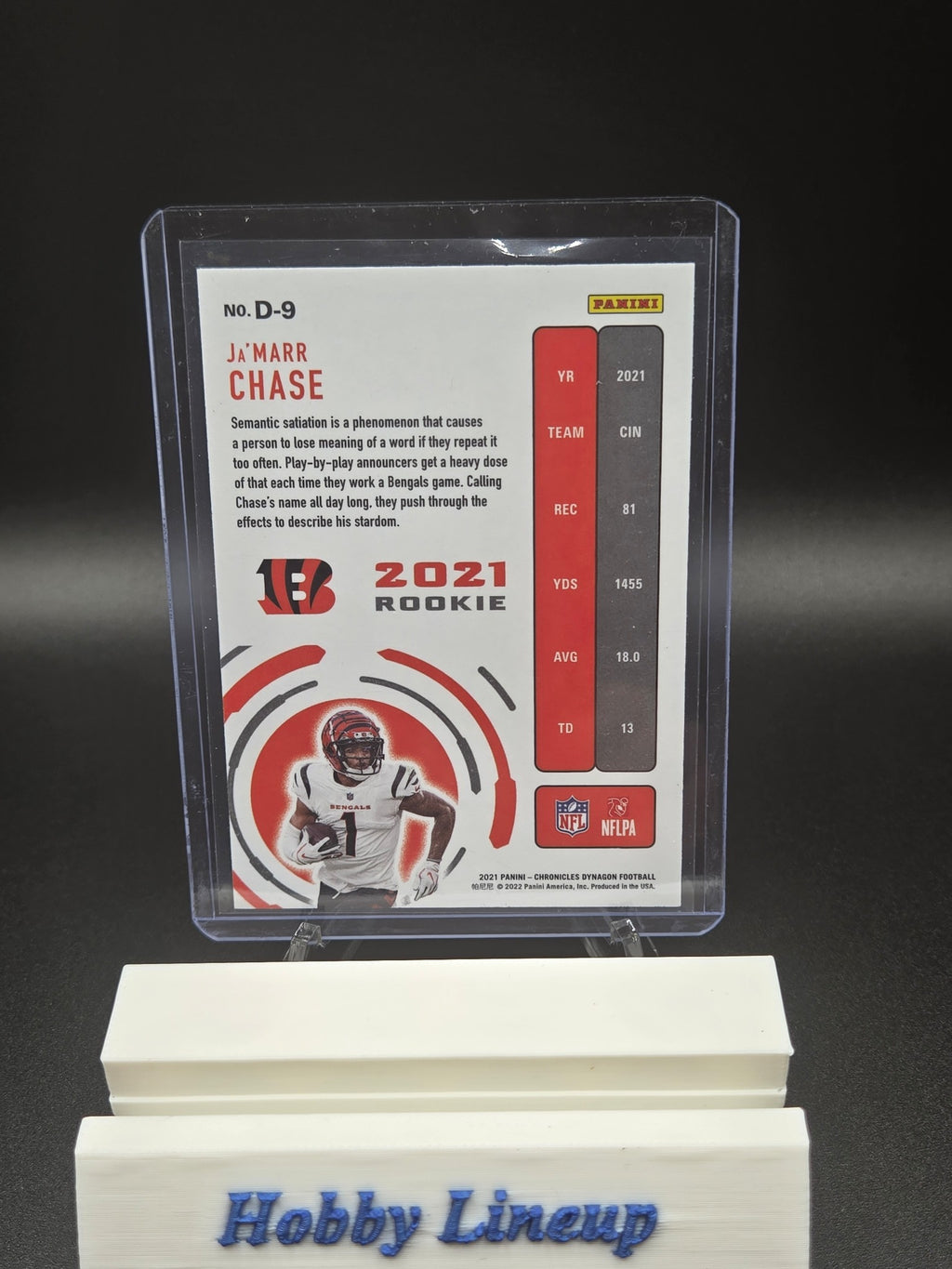 2021 Panini Chronicles Dynagon Rookies Ja'Marr Chase #D-9 Silver Prizm (RC)