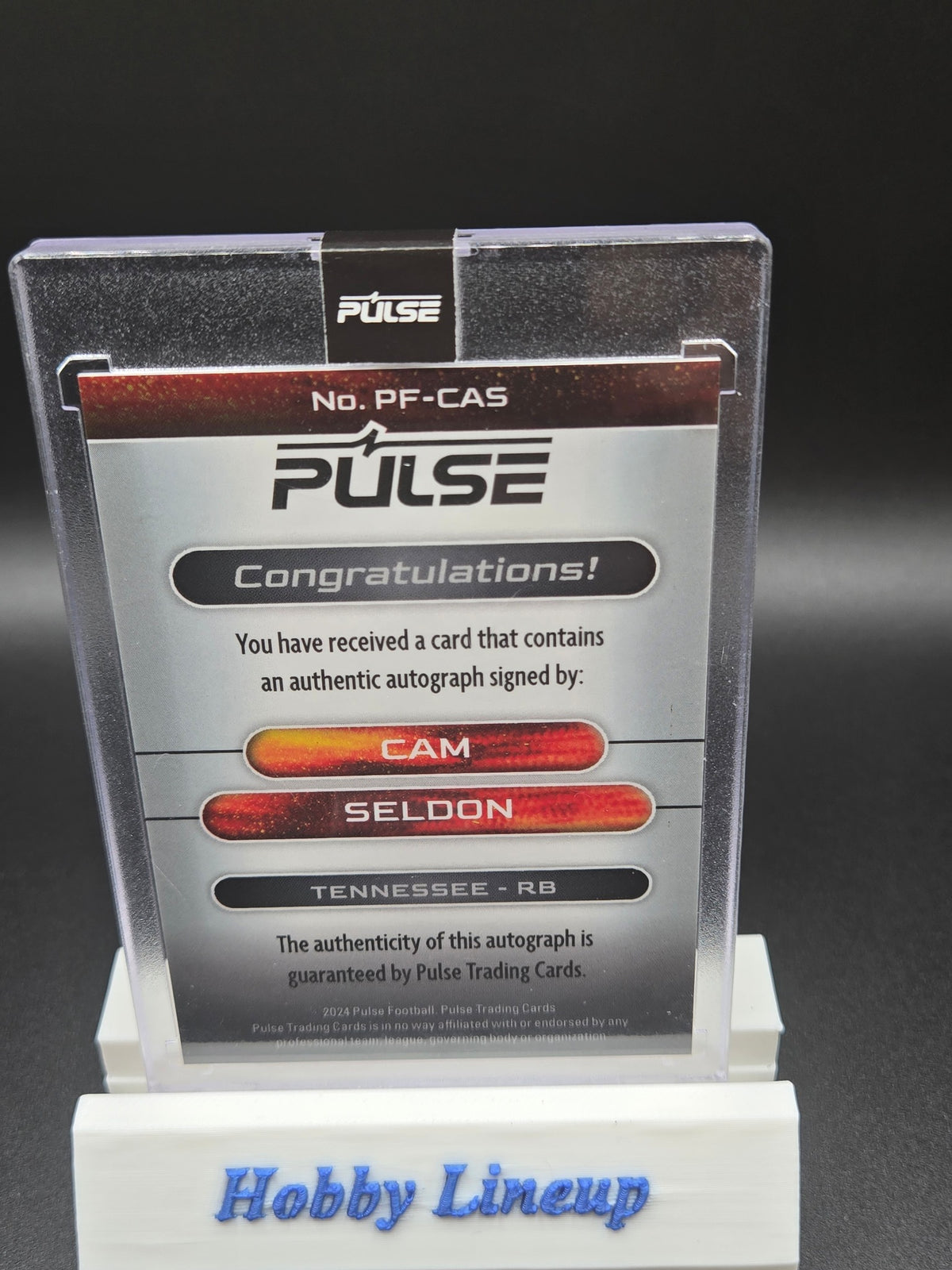 2024 Pulse Premiere #PF-CAS Cam Seldon Premiere Signature Card
