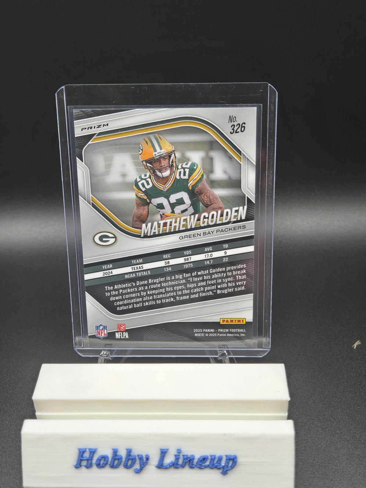 2025 Panini Prizm #326 Matthew Golden Pink Wave Card