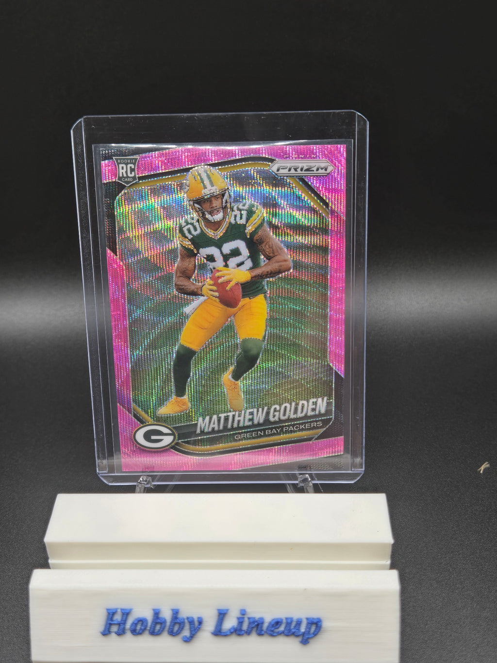 2025 Panini Prizm #326 Matthew Golden Pink Wave Card