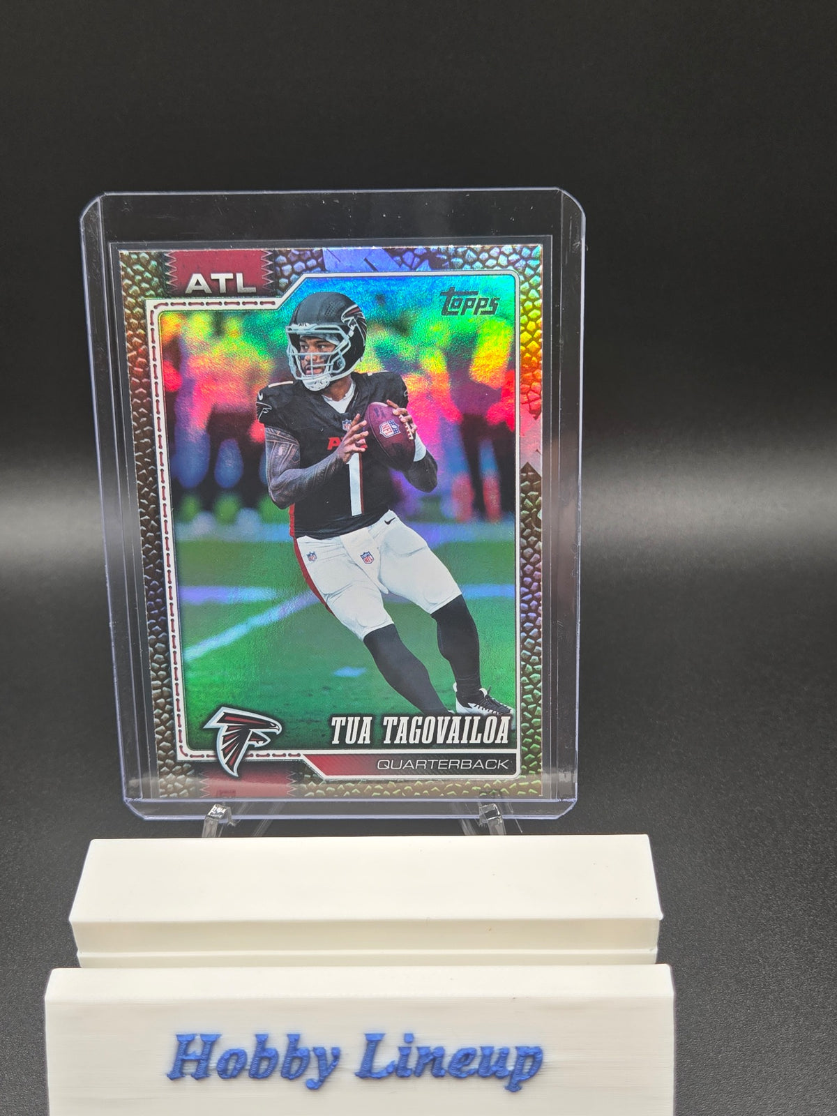 2026 Topps Flagship #126 Tua Tagovailoa leather foil refractor Atlanta Falcons