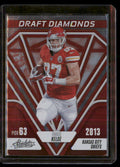 2023 Panini Absolute #DD-9 Travis Kelce Draft Diamonds Spectrum Red