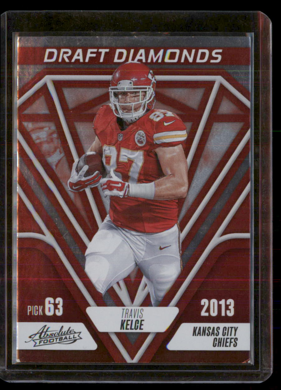 2023 Panini Absolute #DD-9 Travis Kelce Draft Diamonds Spectrum Red