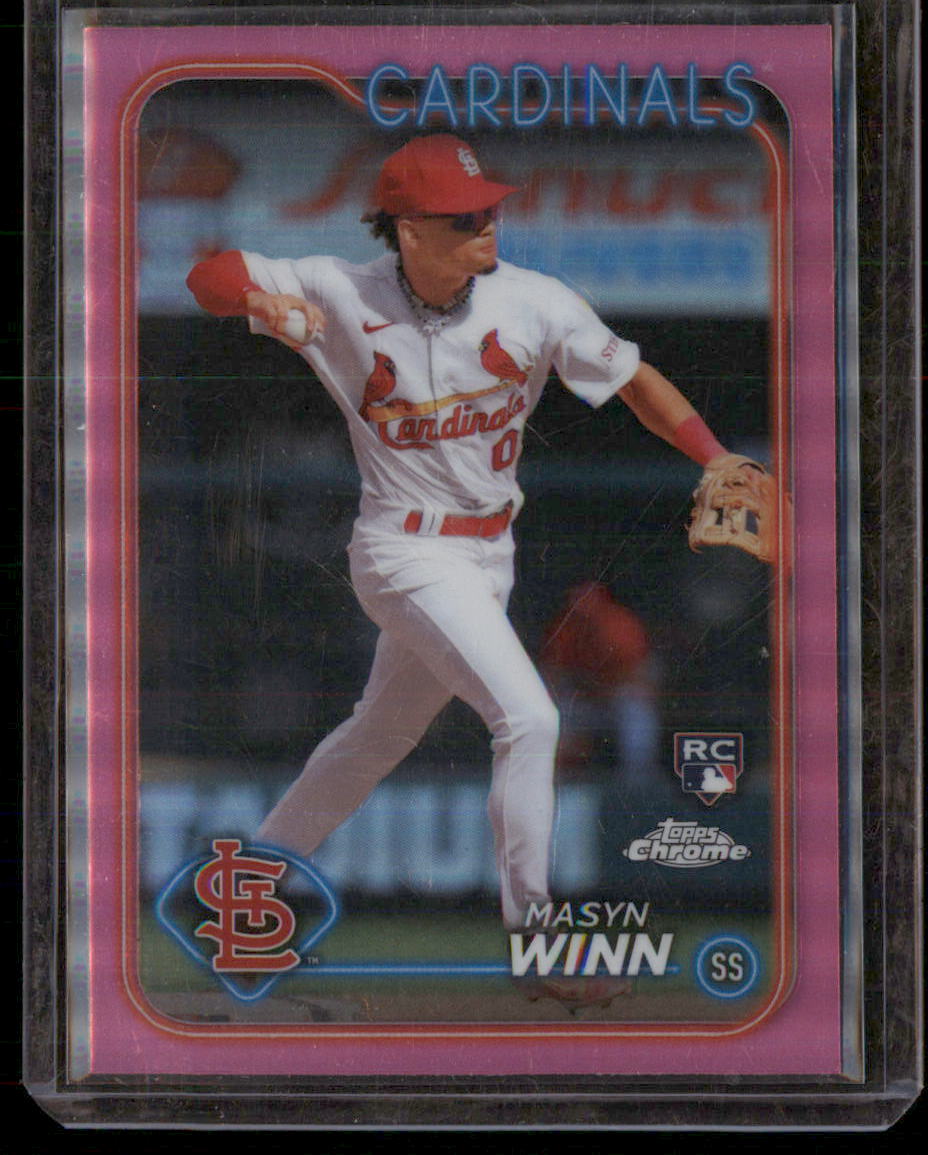 2024 Topps Chrome #189 Masyn Winn Pink Refractors Card