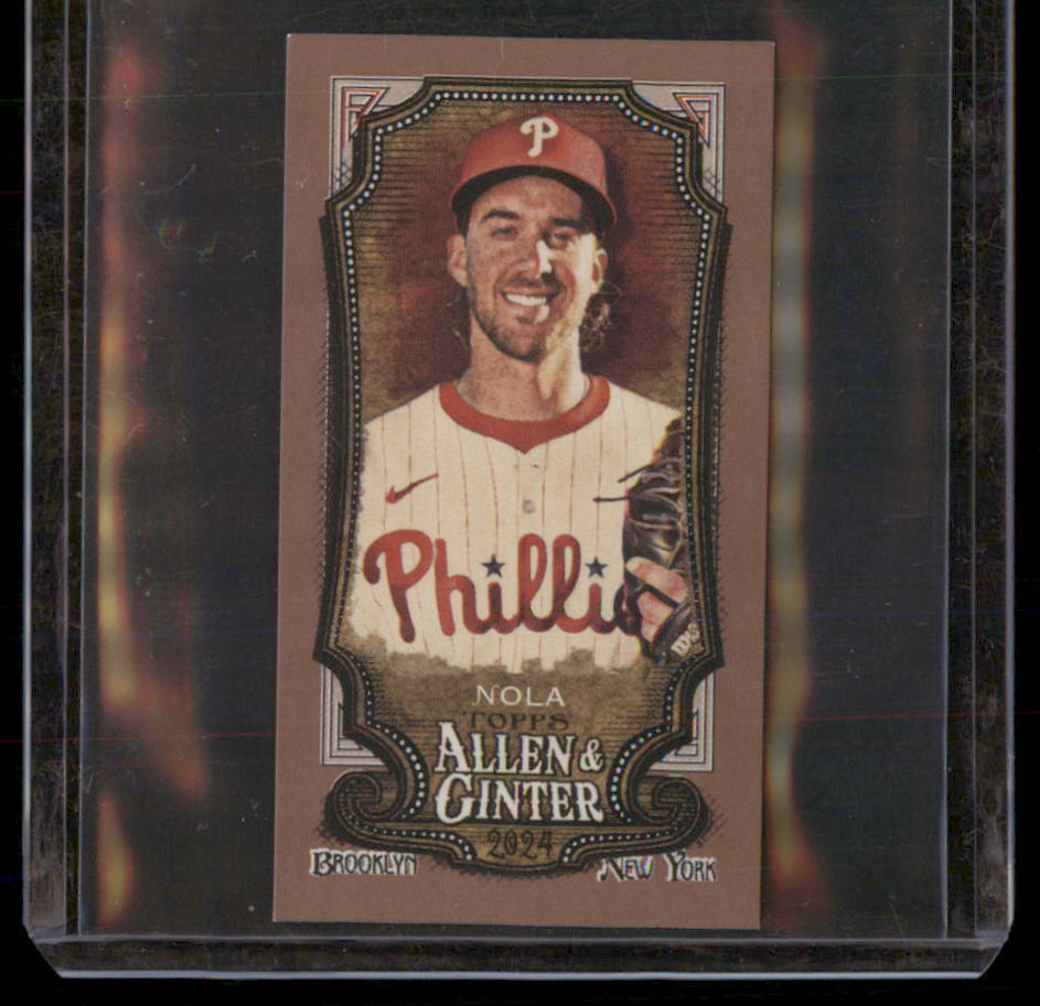 2024 Topps Allen & Ginter #334 Aaron Nola Mini Gold Border Card