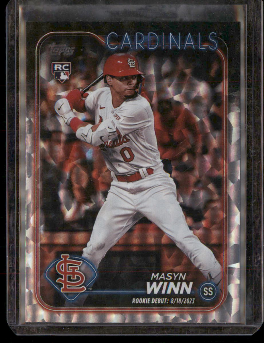 2024 Topps Update #US272 Masyn Winn Silver Crackle Foilboard Card
