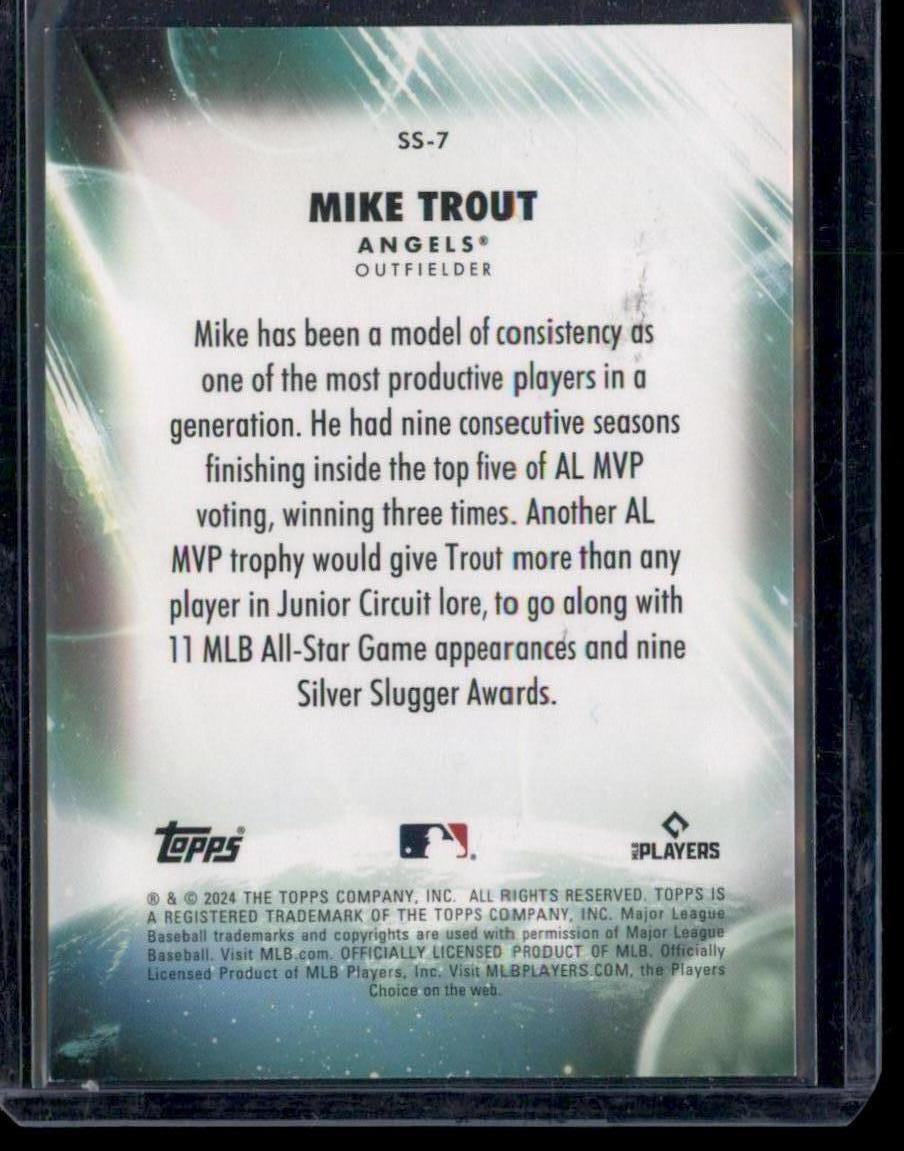2024 Topps Update #SS-7 Mike Trout Stratospheric Stars Card