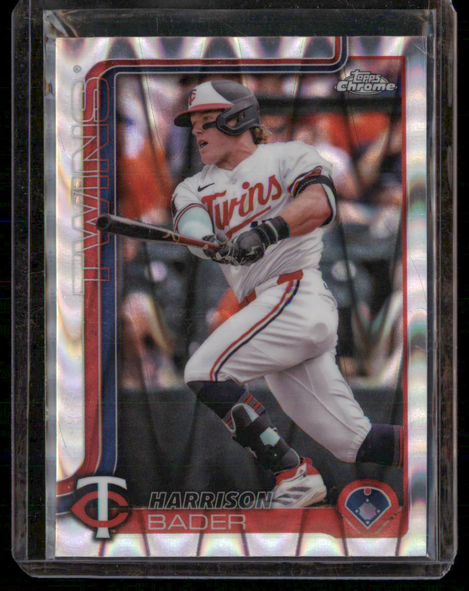 2025 Topps Chrome #62 Harrison Bader RayWave Refractors Minnesota Twins