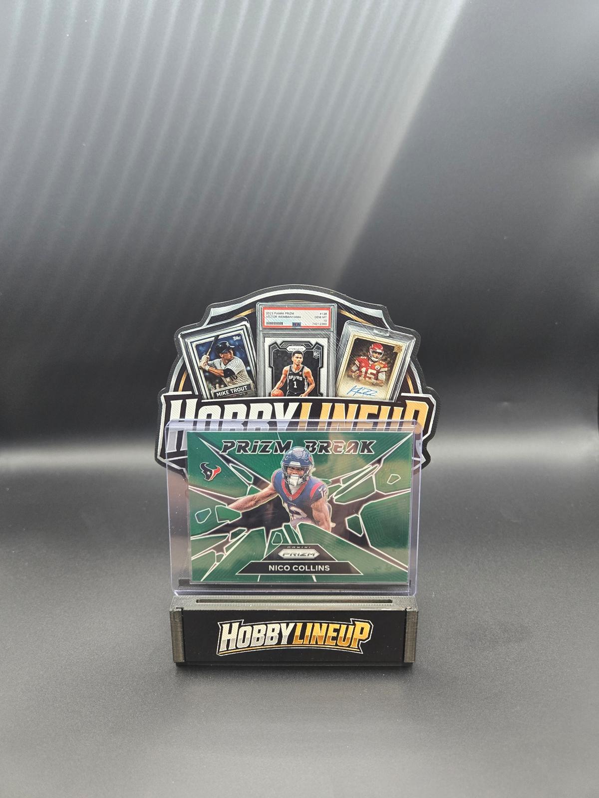 2024 Panini Prizm #3 Nico Collins Prizm Break Green Prizm